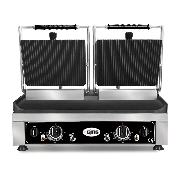 Plancha grill eléctrica doble KG5530 DG ranurada+ranurada/lisa